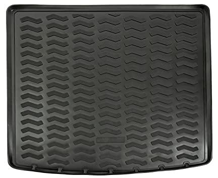 J&J AUTOMOTIVE | Gummi-Kofferraumwanne Kofferraum-Schutzmatte Kompatibel mit Golf 7, ab 2013 Kombi/Variant, Anti-Rutsch, 100% Passgenauigkei