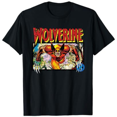 Marvel X-Men Retro Wolverine 90s T-Shirt