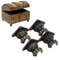 Fdit 4 Stück Retro-Bein-Eckschoner, 3,5 cm x 2,5 cm Bronze Zinklegierung Antikmessing Eckschützer Schmucktruhe Holzkiste Dekorativ Füße Bein Eckschützer