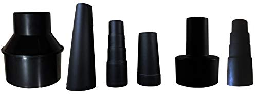 Staubsammel-Kegelreduzierer, 10,2 cm auf 5,4 cm plus 5 Vakuumschlauch-Adapter, passend für 1 1/16 auf 1 3/4 Zoll, inkl. Shop-Staubsauger-Adapter 5,4 cm auf 1 1/4 Zoll und 1 Gummi-Reduzierstück er