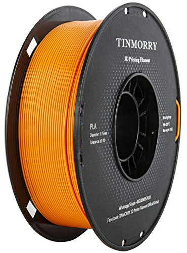 Matte PLA Filament 1.75mm, TINMORRY PLA 3D Druck Filament, Kompatibel mit Bambu Lab FDM 3D Drucker, 1 KG 1 Spule, Pomelo Orange