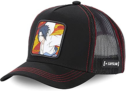 Capslab Herren Naruto Trucker Cap Gr. Einheitsgröße, Sasuke Uchiwa schwarz