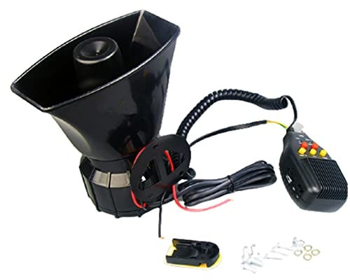 YIYIDA Autohupe Car Horn Sirenenlautsprecher Elektrische Hupe Autoaufnahme 100W 130DB Autosirene Fahrzeughupe mit Aufnahmefunktion Autosirene Hornsirene Air Horn für 12V Auto LKW Boot ect