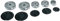 RYELDOM KIT 5 BRUCIATORI + 5 PIATTINI SMALTATI NERI ADATTI A VARIE MARCHE COME ARISTON - HOT POINT - FRANKE - ETC.