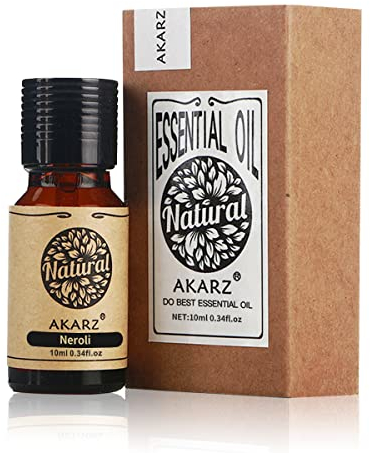 Neroliöl AKARZ Natural Organic Pure Premium ätherische Neroliöle für Haut, Körper, Haarpflege, Diffusor, Kerze, Seife, Herstellung, DIY, Massagearoma 10ml