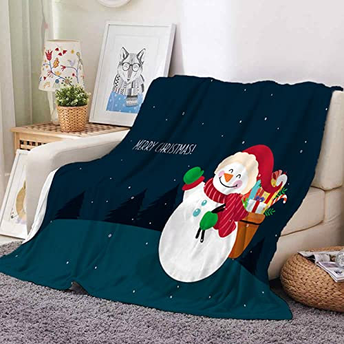 Coperta Uomo Di Neve Verde Scuro Coperta Matrimoniale Flanella Lana di Agnello Design A Doppia Faccia Morbido Coperta Pile Plaid Matrimoniale Addensare Plaid Divano Durevole 150x150cm