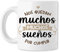 BAOBAB REGALOS Nos quedan muchos, muchos sueños por cumplir - Taza original de café para regalar en San Valentín para novio, novia, con frase y dibujo, ideal enamorados. Cerámica blanca)