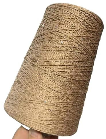 MITAR 500 g Pailletten-Leinen-Garn zum Handstricken von Seiden-Spitzengarn zum Häkeln von glänzenden Pailletten-Linien zum Stricken von Garn