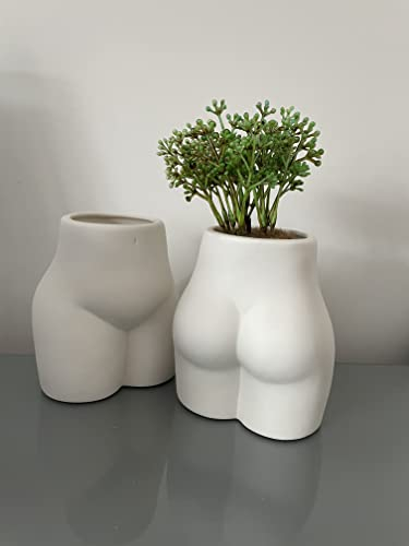Mabel & Ivy Bum shaped female bottom plant pot planter vase handmade home decor