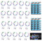 Dooozy 20 Stück Micro LED Lichterkette und 120 Batterie, 2M 20 Led Lichterkette 3 Modi Batterie Kupfer Drahtlichterkette Wasserfest für Weihnachten Außen Garten, Innen Hochzeit, Party(Bunt)
