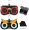 flintronic Mode Sonnenbrillenetui, 2 Stück Tragbares Etui Für Sonnenbrillen, Brillenetui Sonnenbrille Weich mit Karabiner, Trend Leder Sonnenbrille Tasche Mädchen, Brillenetui mit Tierkarikatur