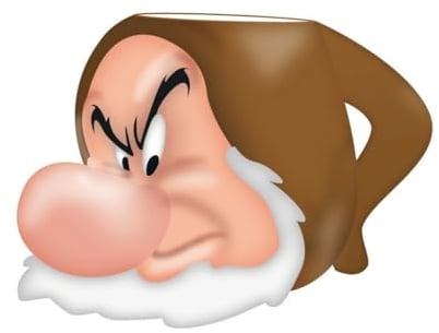 Disney Tazza Biancaneve a forma di Grumpy, capacità 450 ml