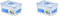 Lock & Lock HPL815D Rectangular Storage Container - Clear/Blue, 1.1 L (Pack of 2)