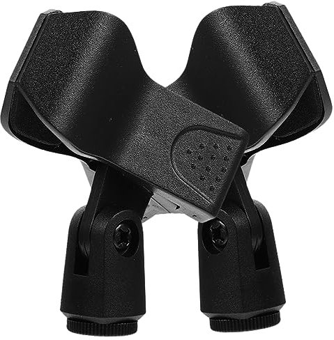 DRESSOOS Lot De 2 Pinces Pour Microphone Universelles En Plastique Résistant, Supports Pour Pied De Micro Robustes, Compatible Micro Filaire Fil, Pour Karaoké Et Concerts