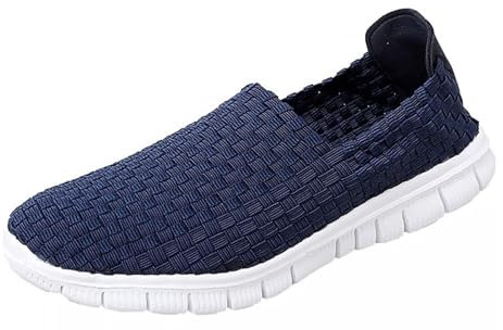 Icegrey Mujeres Zapatos para Caminar elásticos Tejidos sin Cordones Ligeros para Respirar