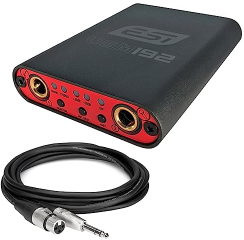 ESI UGM-192 kompaktes 2-Kanal USB-Interface + Hosa HXS003 XLR zu Klinke Kabel 1m