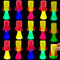 TOPJOWGA Leucht Springendes Spielzeug, 12 Stück Rakete Springbälle Hüpfball, Spring Launchers Toys, LED Leuchtspielzeug, Party Mitgebsel Kindergeburtstag, Werfer Spielzeuggeschen Glow in The Dark