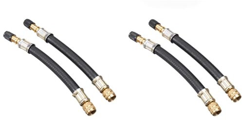 4Pcs Tyre Valve Extension, Tyre Valve Adapter, Flexible Rubber Extension Tire Valve Adaptor, Valve Extenders, Use for Motorcycles, Trucks, Bicycles, Heavy Vehicles or Special Vehicle Types (210mm)