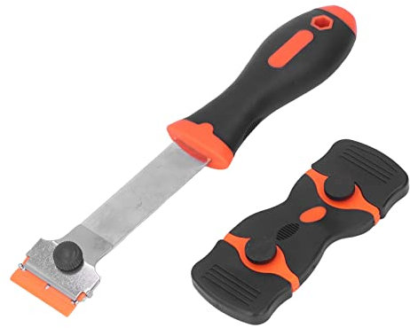 32 Pcs/Set Razor Blade Scraper Razor Blade Scraper Kit, Double Edged Scraper Kit Long Handle and Double Edged Scrape with Blades for Wall Glass
