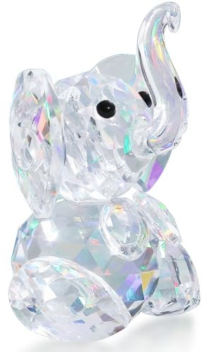 AWARDSEN Crystal Elephant Ornament Glass Ornaments Elephant Gifts for Women Crystal Ornaments Glass Animals Elephants Statue Desk Ornament Collectible Figurines