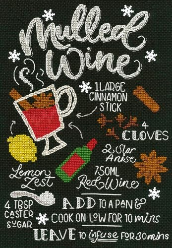 Kreuzstich Stickpackung Glühwein