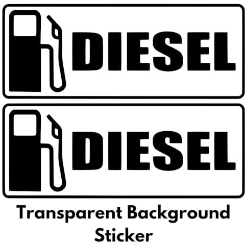 2X Diesel Fuel Only Vinyl Stickers - Weatherproof & Waterproof Durable Labels for Cars, Vans, Taxis & Buses - Bold Design for Safety & Clarity - Ideal for Commercial & Personal Use