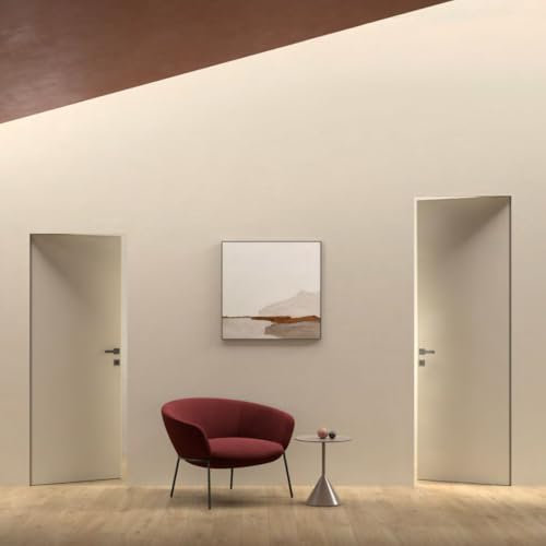 XREVERX XL Porta Filo Muro Altezza m 2,40 Battente Reversibile, Telaio e Porta Personalizzabili, Apertura Destra/Sinistra, Misure Standard (Bianco (Verniciabile), cm 80x240)