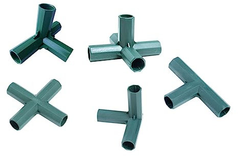 Toddmomy Gartenstützen Verbindungsstücke Für Pflanzstäbe Universelle Verbinder Für 16mm Durchmesser Gerade T Stück Kreuz 4 Wege 5 Wege Ideale Gartenbedarf Für