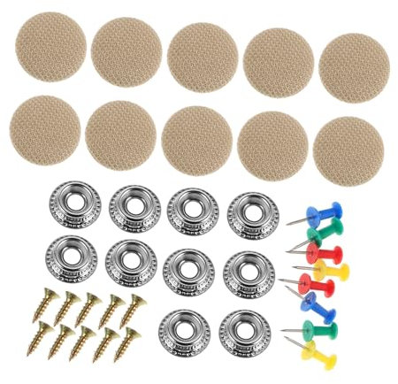 Healifty 10 Pièces Boucle de toit de voiture rivets de pavillon garniture de toit de voiture outil de réparation de rivets retenue de rivets à pression kit de boucle intérieure chiffon Gris