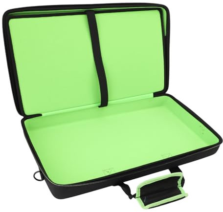 Fockety DJ Controller Case for DDJ FLX4 FLX2 400 SB2 SB3, EVA Padded DJ Controller Bag, DJs Mixer Case with Adjustable Shoulder Strap for 15.6 Inch Laptop, Cables, DJs Equipment