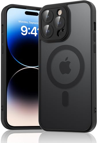Magnetic Case for iPhone 14 Pro Max Case, [Compatible with MagSafe Wireless Charging] Translucent Matte Back Drop Protection Skin-Friendly Shockproof Protective Cover for iPhone 14 Pro Max