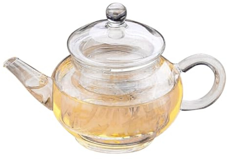 Transparente Glaskaffeekanne mit Feinsieb Hitzebeständig für Kaffeebar | Glas, 20°c bis 150°c Temperaturwechsel, Tee und Kaffeeservice, Elegantes Design