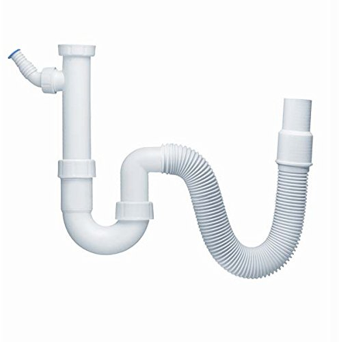 Haas 2805 PP Spülensiphon DN40/50 x 1 1/2 Zoll Ablaufgarnitur Siphon Sifon flexibel Schlauch Geruchsverschluß Spüle