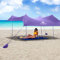 Toldo de Playa Familiar Red Suricata - Carpa Playa Plegable - Protección UV UPF50 – Tienda Playa de campaña con 4 Postes de Aluminio, 4 Anclajes de Poste – Refugio Playa Grande y portatil