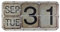 Metall Ewiger Kalender Eisen & PVC Wand Schreibtisch Kalender Flip Distressed Finish für Home Office Decor 15.7”x7.9”x0.7”