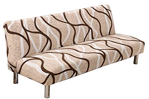 C/N Sofabezug ohne armlehnen Stretch Armlose Sofabezüge Sofahusse Ohne Armlehne 3 sitzer Schlafsofa bezug sofaüberwurf Klappschlafsofa bezug elastisch