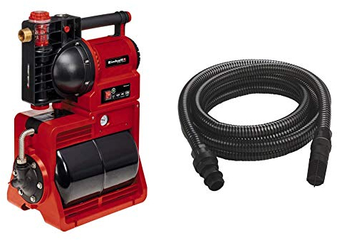 Einhell Hauswasserwerk GE-WW 1145 ECO (1100 W, max. 4500 L/h, 20 l-Tank, Schmutz-/Sauganzeige, Thermoschutzschalter, Vorfilter mit Rückschlagventil, inkl. 7 m Saugschlauch)