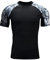HUGE SPORTS Mens Rash Vest- Wildling Series Rash Guard Short Sleeve Quick Drying Wetsuit Swimming Tops for Surfing BJJ Jiu Jitsu(Wolf,2XL)