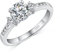 Ring Silber 925 Diamant Ring Silber Zirkonia Ringe Damen Ring Silber Größe 50 Weißgold Ring Damen Hochzeitsring Verlobungsringe Ehering für Damen