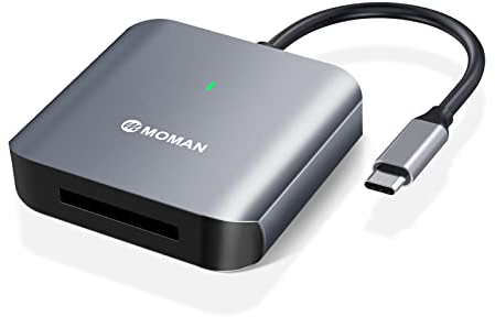CFexpress Kartenleser, Moman C1B Tragbar Speicherkartenleser Adapter Aluminium USB C 3.1 Gen 2 zu CFexpress Type B 10Gbps für Windows Mac Android, Kartenleser-CFexpress-Lesegerät-Speicher-Adapter