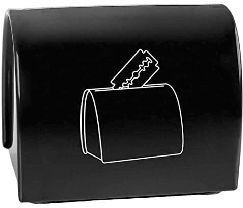 Jorzer Black Razor Blade Disposal Case Sharps Storage Bank Salon Razor Slice Recycling Container Box