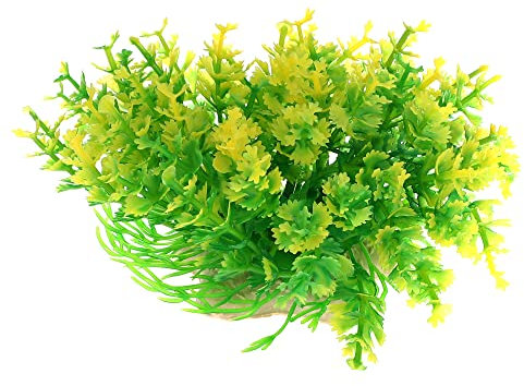 VOCOSTE 1pc Aquarium Grass Ball Landscape Plants Green Yellow 2.56x4.72 Inch
