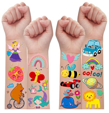 Leesgel Tattoo Kinder 20 Blätter, Kindertattoos Kinder Tattoo Aufkleber Kinder mit Dino Meerjungfrau Tier Weltraum, Party Zubehör Jungen Mädchen Kinder Spiele Spielzeug Kindergeburtstag Gastgeschenke