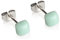 Winzige Ohrstecker mit Stein in türkis • Quadratische Ohrringe für 1, 2 & 3 Ohrloch • Nachhaltiger Schmuck aus recyceltem Glas & Edelstahl • 4mm