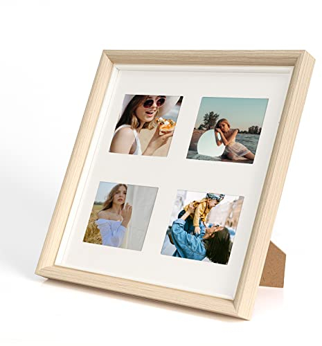 MUZIRI KINOKOO Bilderrahmen （27.5 * 27.5 cm), Kann Aufgehängt Oder Tischplatte,Kompatibel mit Instax Fuji Instax Square Link Smartphone-Drucker/SQ1/SQ20/SQ10 Kamera für 4 Zoll Fotos