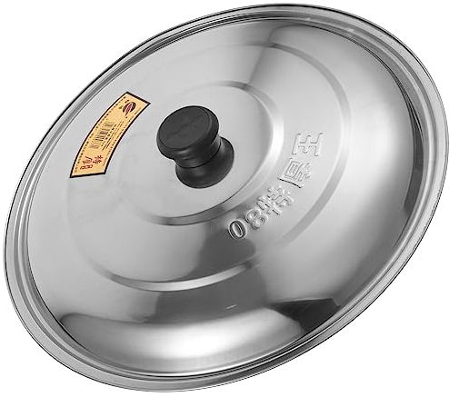 SHERCHPRY Coperchio della Pentola in Acciaio Inossidabile 33Cm Copertura del Coperchio delle Padelle Universali Coperchio del Coperchio Rotondo Antiruggine in Metallo Coperchio della
