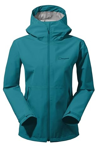 Berghaus Women's Bramblfell Interactive Gore-Tex Jacket | Waterproof Coat | Adjustable Waterproof Jacket, Jungle Jewel, 18