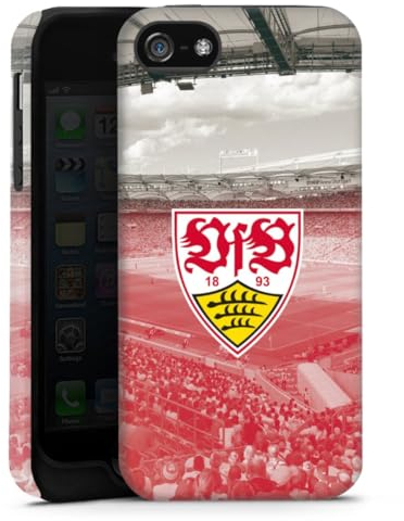 DeinDesign Panzer Handyhülle kompatibel mit Apple iPhone 5s robuste Outdoor Hülle Schutzhülle matt VfB Stuttgart Stadion Offizielles Lizenzprodukt