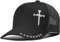iudam Christian Hats for Men Women with Gift Box, Embroidered Three Nails Cross Baseball Caps, Adjustable Mesh Outdoor Hat, Black, One size