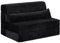 SESHINELL Folding Mattress with Pillow, Twin Size Fold Out Sofa Chair Z Bed with Plush Cover & Storage Side Pocket, Floor Mattress Lounger for Guest Room, Living Room, Dorm, Home Office, Black